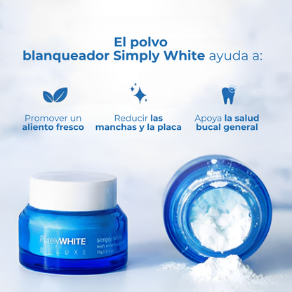 PURELY WHITE | Polvo Blanqueador Instantáneo Para Dientes